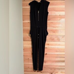 Michael Kors Black Sleeveless Zip Front Jumpsuit Size XS